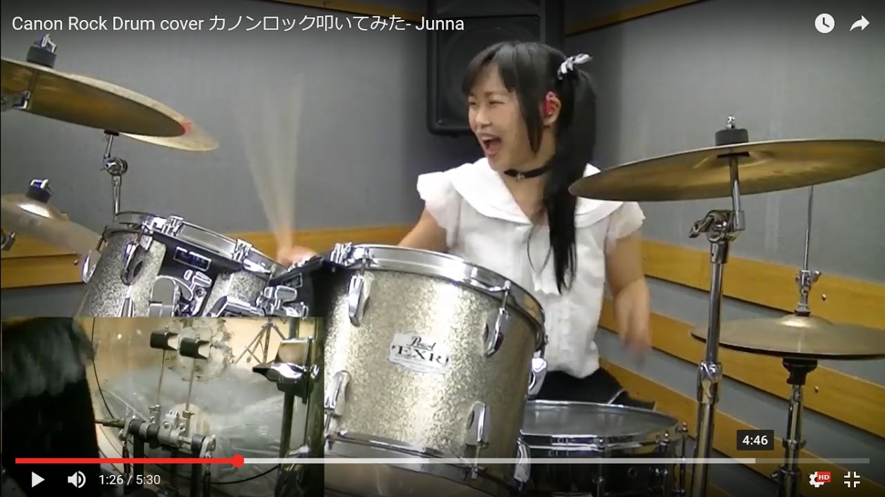 Canon Rock Drum cover- JUNNA  カノンロック叩いてみた