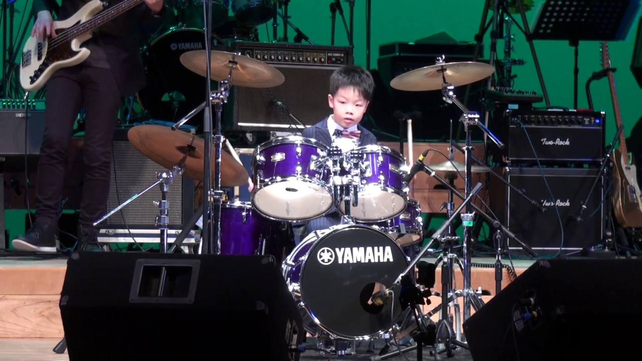 7歳　ドラム発表会　ベンチャーズ　ワイプアウト    7 years old drummer