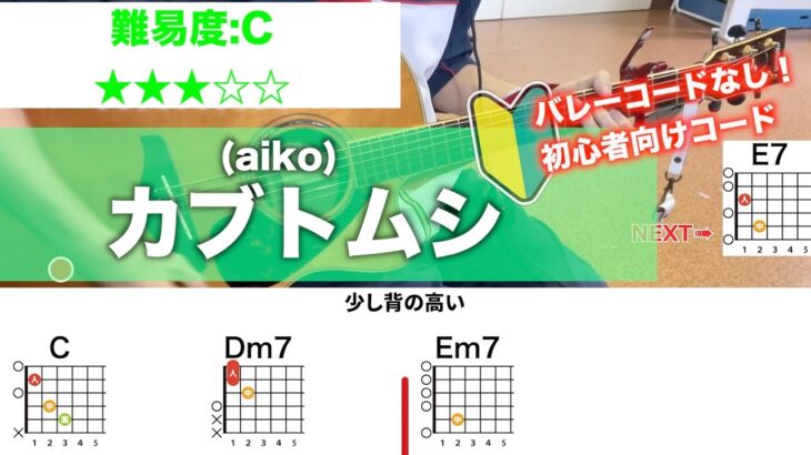 【フル】カブトムシ/aikoを初心者向け簡単ギターコードで弾き語り