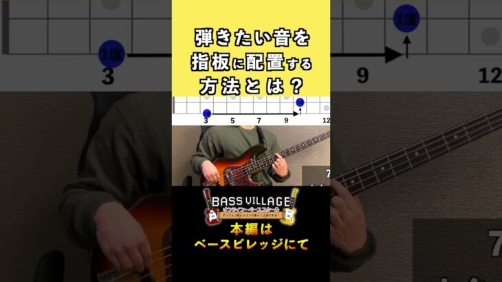 【ベース】指板全体に弾きたい音を配置する方法！
