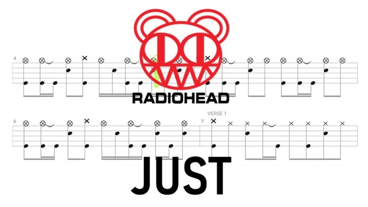 Radiohead – Just (🔴 Drum Notation | Tutorial) @chamisdrums Bass Tabs On @ChamisBass
