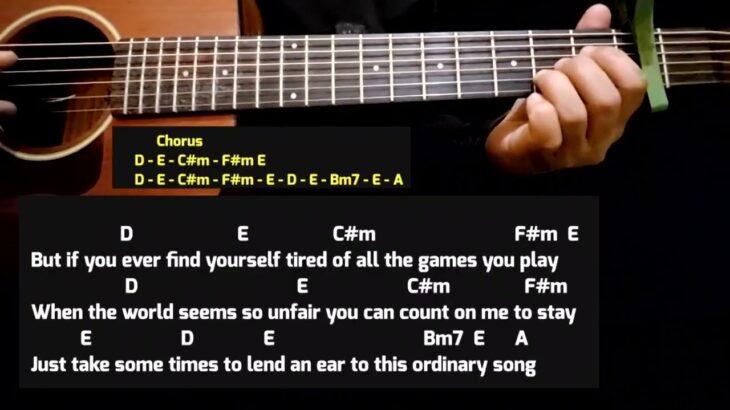 ORDINARY SONG GUITAR TUTORIAL #HowToPlayOrdinarySong