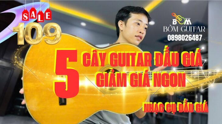 [SALE 109]-GIẢM GIÁ 5 Cây Guitar Nhật Đấu Giá Chất Lượng | BỜM guitar 0898026487