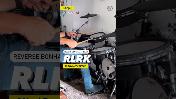 Reverse Bonham Drum Lick – just Share 🔁 #xavidrummer #drums  #tamaartist # #miamidrummer