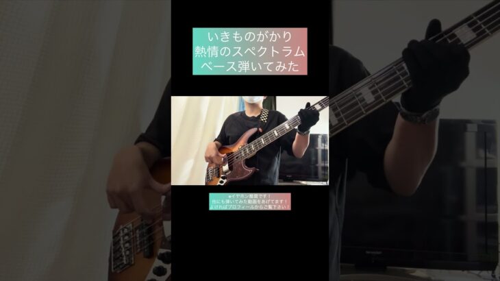 熱情のスペクトラム / いきものがかり 【ベース弾いてみた】 #shorts #ベース #ベース弾いてみた #bass #basscover #いきものがかり