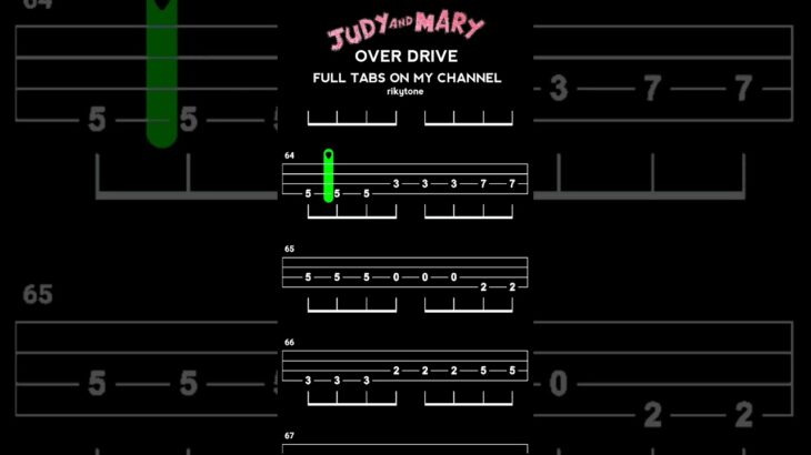 【BASS TAB】JUDY AND MARY – OVER DRIVE #shorts #basstabs #judyandmary