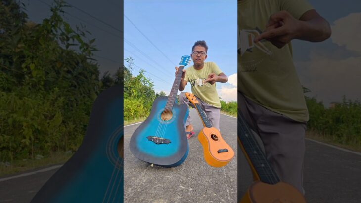 Small Guitar vs Big 41 inch Guitar 🎸  review #shorts #guitar