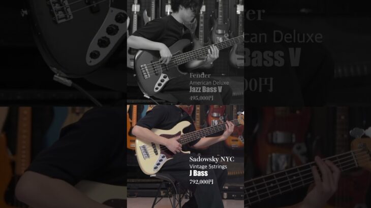 Fender American Deluxe vs Sadowsky NYC #Shorts #bass フェンダーとサドウスキー アクティブ5弦ジャズベで比較！