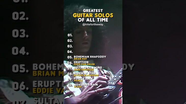 Greatest GUITAR SOLOS of all time