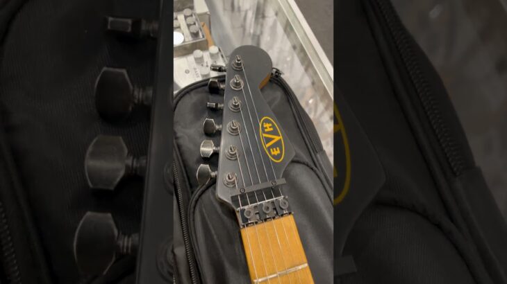 EVH Striped Series Frankenstein Frankie Limited Edition Electric Guitar Aged Black w/ Yellow Stripes