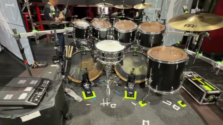 Simon “BLOODHAMMER” Schilling’s drum kit for the Death Over Europe 2026 tour  #marduk