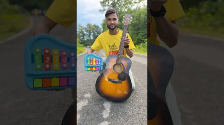 Small Piano Vs Yamaha F280 Acoustic Guitar Unboxing 🎸01